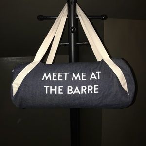 Denim workout travel bag